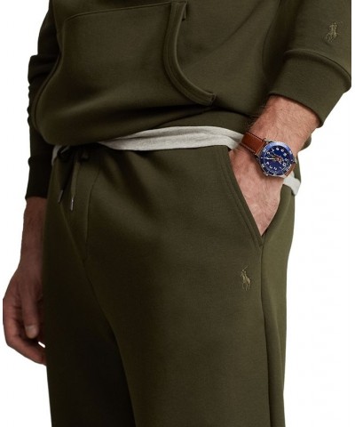 Men's Big & Tall Logo-Embossed Double-Knit Jogger Pants Green $60.68 Pants