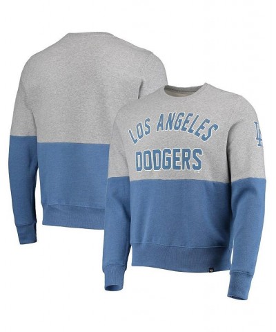 Men's '47 Heathered Gray and Heathered Royal Los Angeles Dodgers Two-Toned Team Pullover Sweatshirt $36.75 Sweatshirt