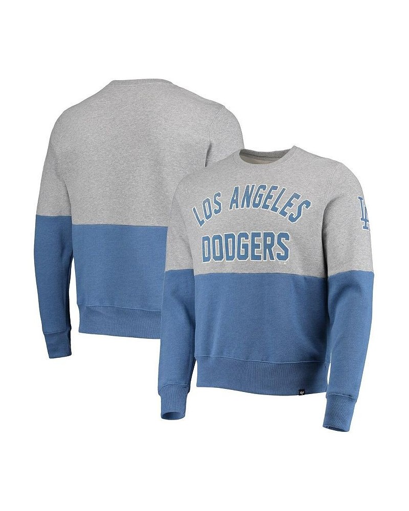 Men's '47 Heathered Gray and Heathered Royal Los Angeles Dodgers Two-Toned Team Pullover Sweatshirt $36.75 Sweatshirt