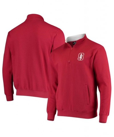 Men's Cardinal Stanford Cardinal Tortugas Logo Quarter-Zip Jacket $28.80 Sweatshirt