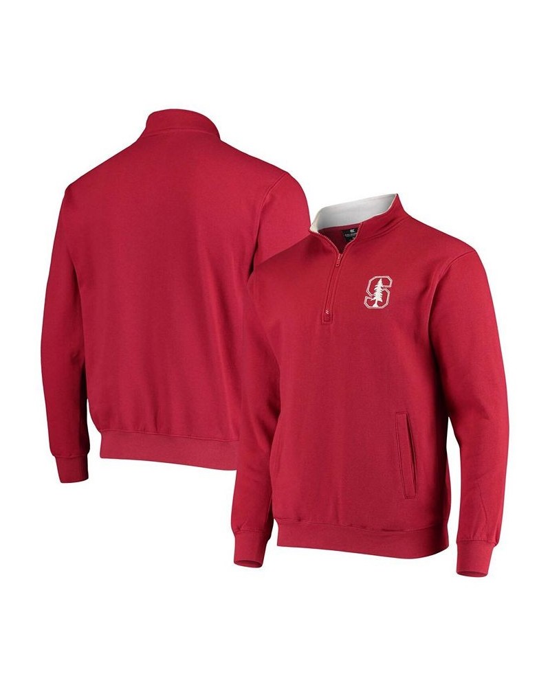 Men's Cardinal Stanford Cardinal Tortugas Logo Quarter-Zip Jacket $28.80 Sweatshirt