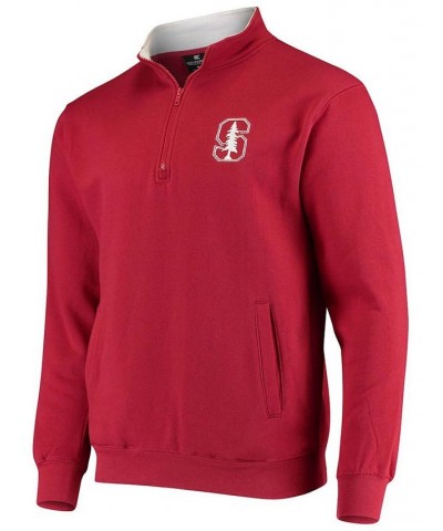 Men's Cardinal Stanford Cardinal Tortugas Logo Quarter-Zip Jacket $28.80 Sweatshirt