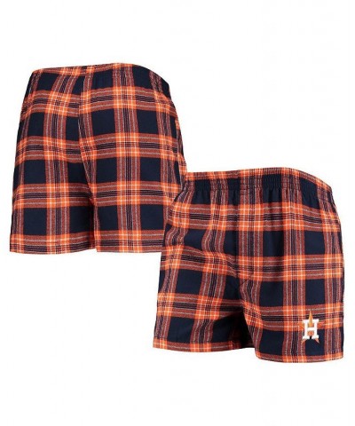 Men's Navy, Orange Houston Astros Takeaway Flannel Boxers $19.94 Shorts