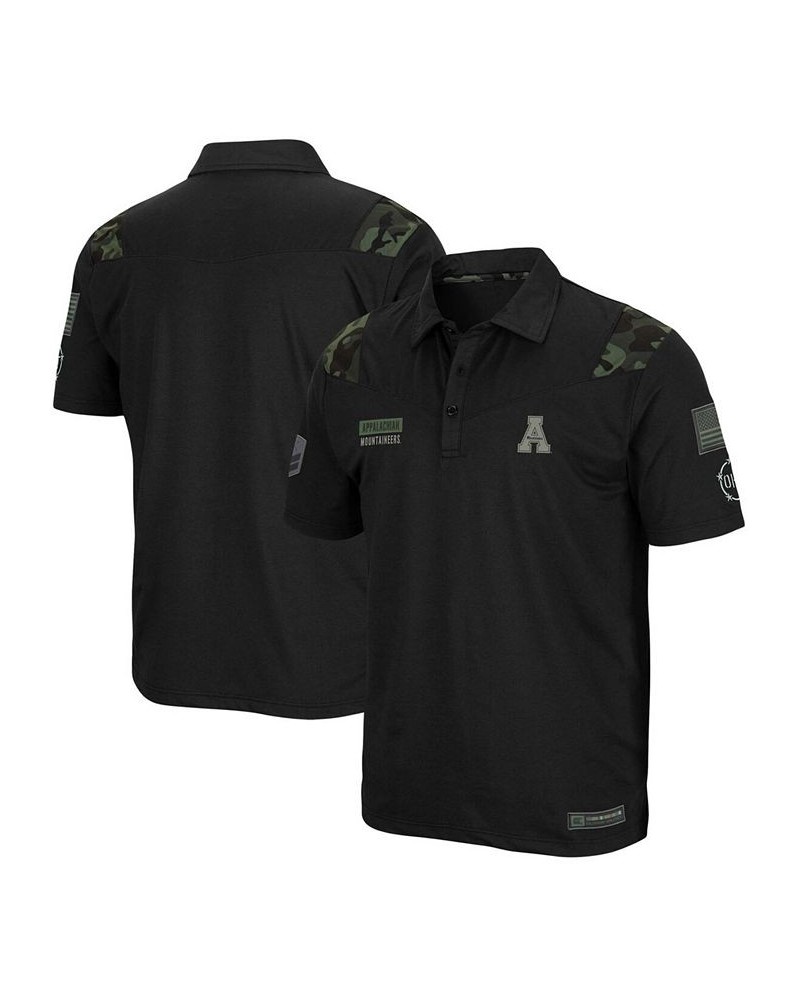 Men's Black Appalachian State Mountaineers OHT Military Inspired Appreciation Sierra Polo $32.39 Polo Shirts