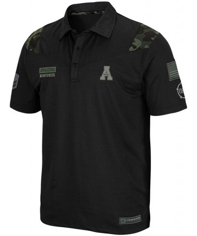 Men's Black Appalachian State Mountaineers OHT Military Inspired Appreciation Sierra Polo $32.39 Polo Shirts