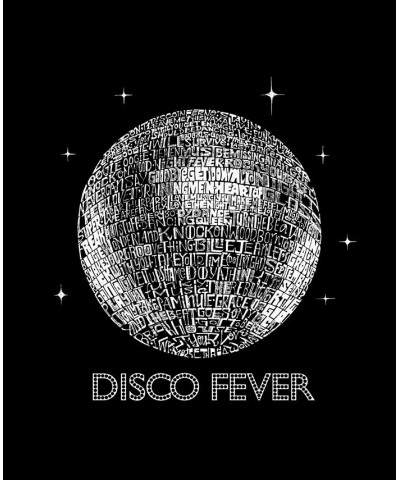 Men's Disco Ball Word Art T-shirt Black $18.54 T-Shirts