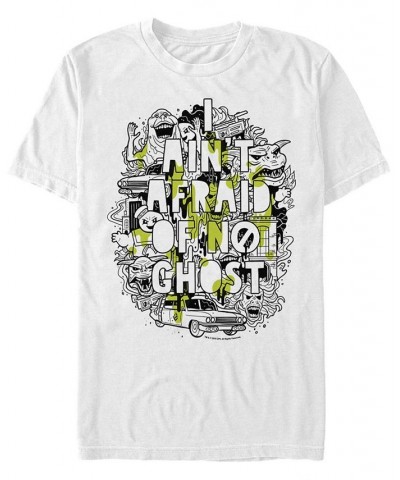 Men's Ain'T Afraid Collage Slim Drip Poster Short Sleeve T- shirt White $20.29 T-Shirts