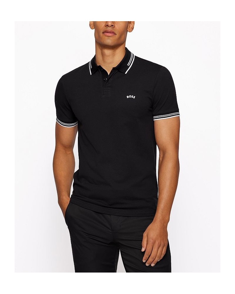 Boss Men's Slim-Fit Polo Shirt Black $34.56 Polo Shirts