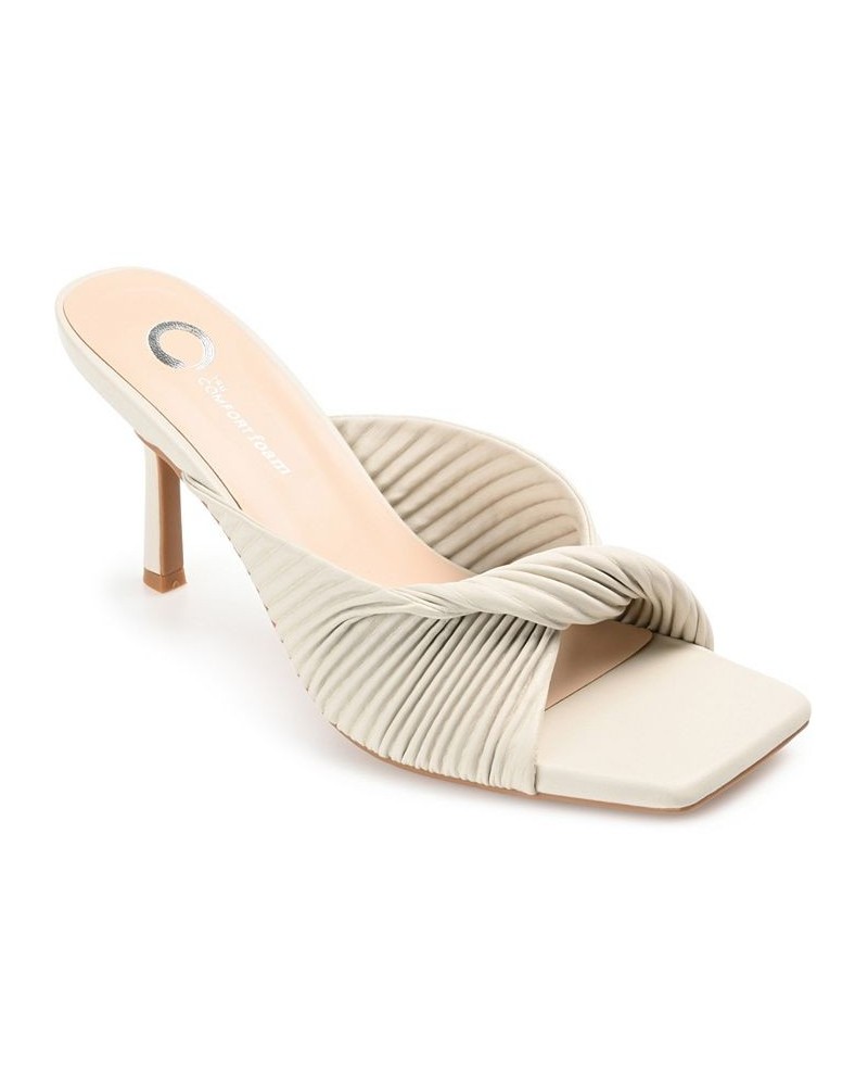 Women's Greer Pleated Sandals White $54.99 Shoes