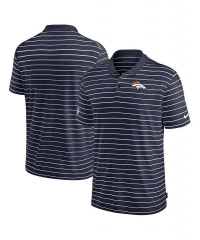 Men's Navy Denver Broncos Sideline Lock Up Victory Performance Polo Shirt $42.39 Polo Shirts