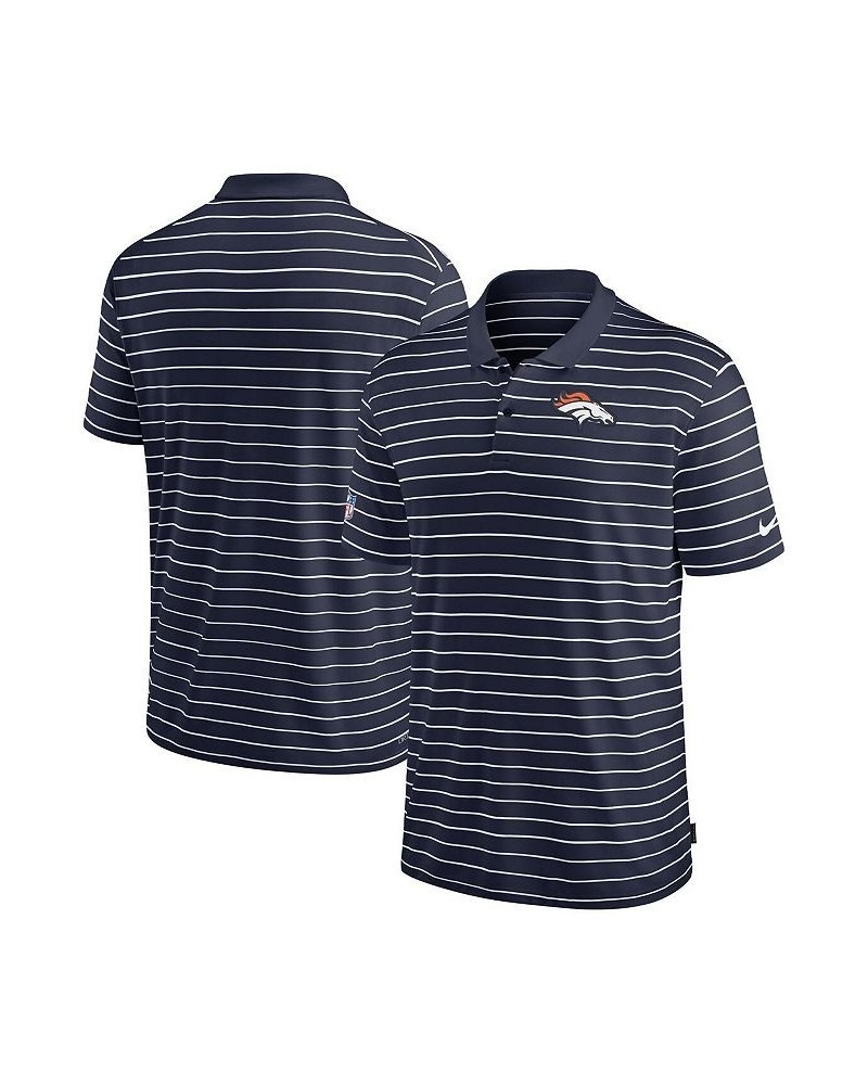 Men's Navy Denver Broncos Sideline Lock Up Victory Performance Polo Shirt $42.39 Polo Shirts