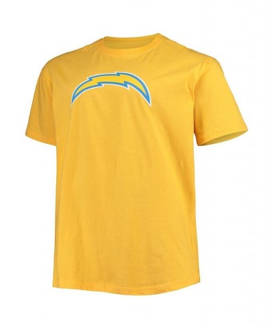 Men's Branded Justin Herbert Gold Los Angeles Chargers Big and Tall Player Name and Number T-shirt $22.54 T-Shirts