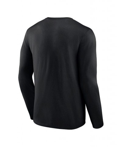 Men's Branded Black Texas Longhorns Double Time 2-Hit Long Sleeve T-shirt $25.64 T-Shirts