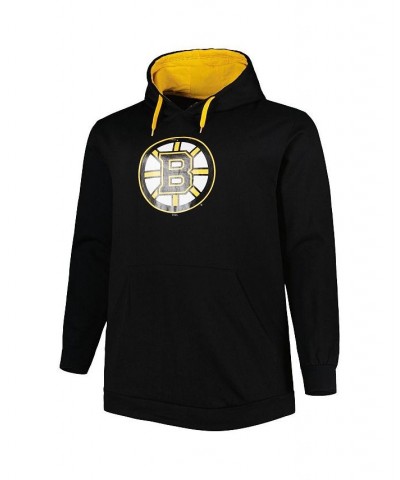 Men's Black Boston Bruins Logo Big and Tall Fleece Pullover Hoodie $45.00 Sweatshirt