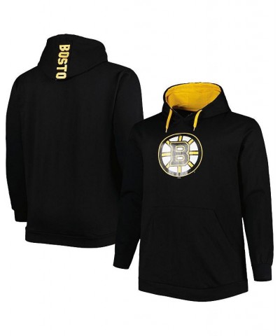 Men's Black Boston Bruins Logo Big and Tall Fleece Pullover Hoodie $45.00 Sweatshirt