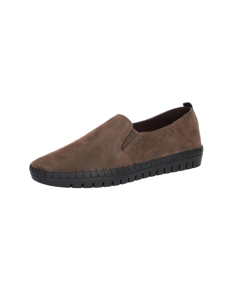 Women's Fresh Slip On Sneakers Brown Matte $33.15 Shoes