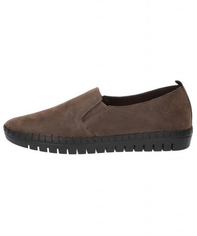 Women's Fresh Slip On Sneakers Brown Matte $33.15 Shoes