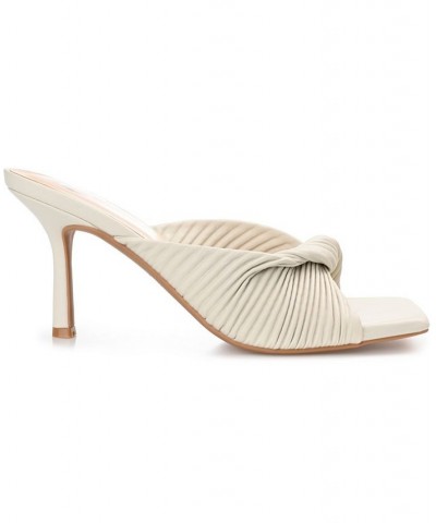 Women's Greer Pleated Sandals White $54.99 Shoes