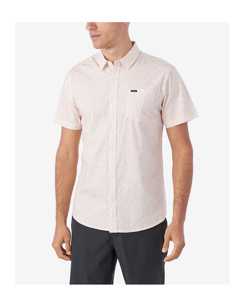 Men's Quiver Stretch Short Sleeve Modern Woven Shirt Pink $29.90 Shirts