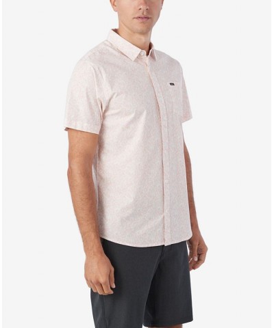 Men's Quiver Stretch Short Sleeve Modern Woven Shirt Pink $29.90 Shirts