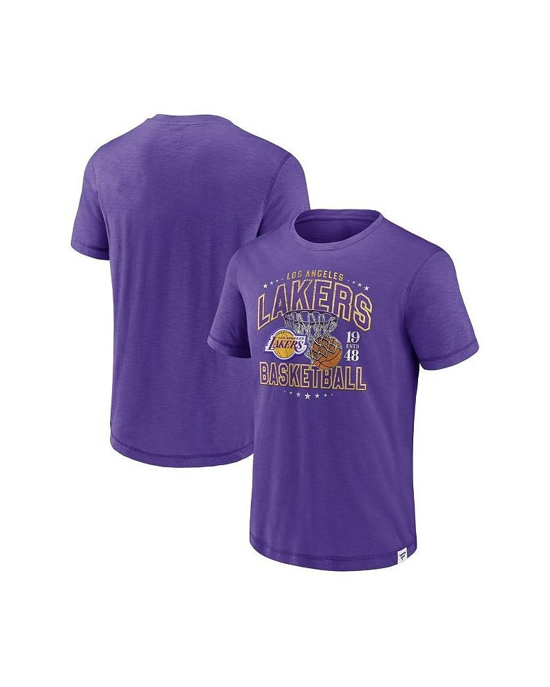 Men's Branded Purple Los Angeles Lakers Reinforce True Classics Vintage-Inspired Slub T-shirt $19.43 T-Shirts