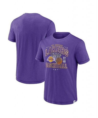 Men's Branded Purple Los Angeles Lakers Reinforce True Classics Vintage-Inspired Slub T-shirt $19.43 T-Shirts