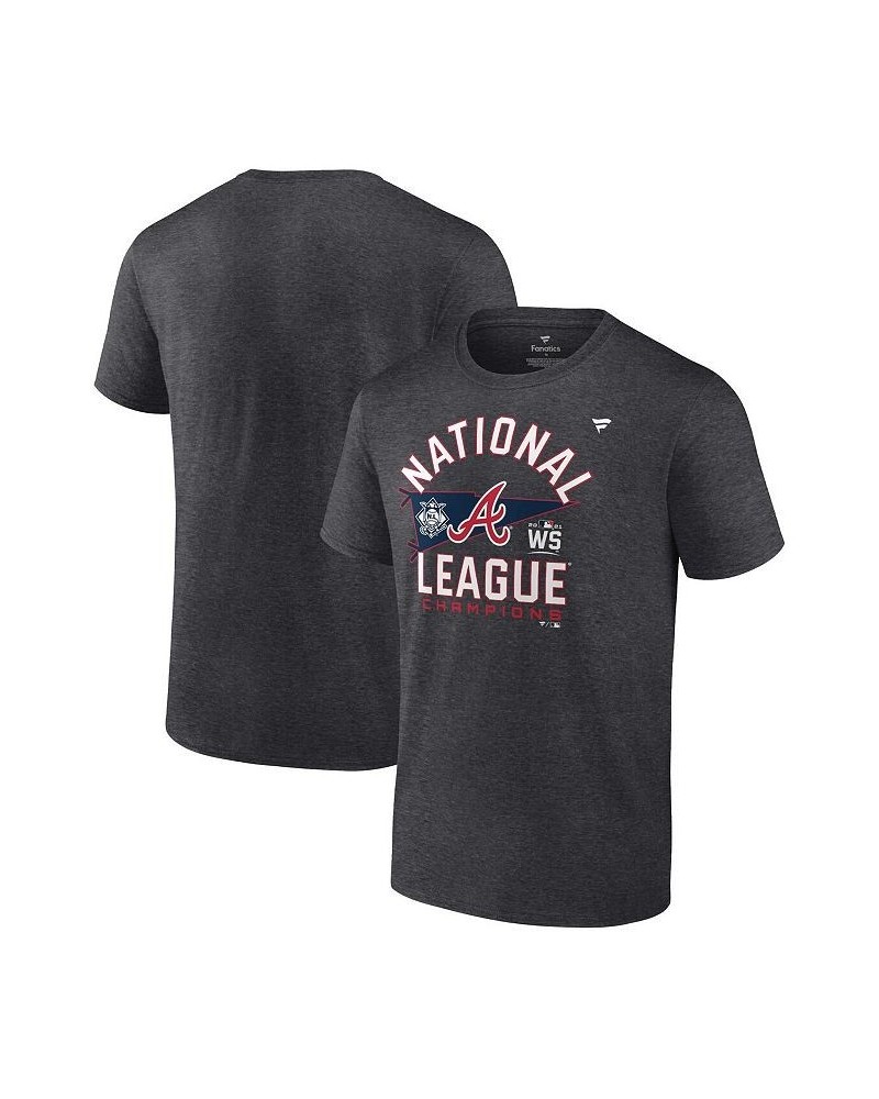 Men's Branded Heathered Charcoal Atlanta Braves 2021 National League Champions Locker Room Big and Tall T-shirt $24.35 T-Shirts