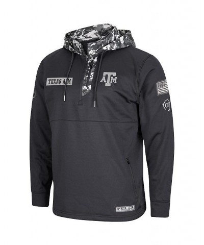 Men's Charcoal Texas A&M Aggies OHT Military-Inspired Appreciation Digi Camo Quarter-Zip Hoodie $44.19 Sweatshirt