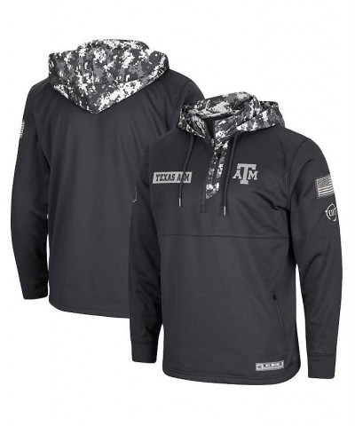 Men's Charcoal Texas A&M Aggies OHT Military-Inspired Appreciation Digi Camo Quarter-Zip Hoodie $44.19 Sweatshirt