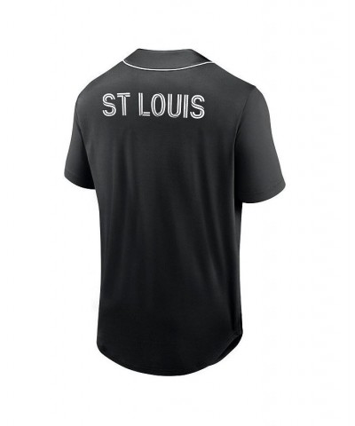 Men's Branded Black St. Louis City SC Third Period Fashion Baseball Button-Up Jersey $33.60 Jersey