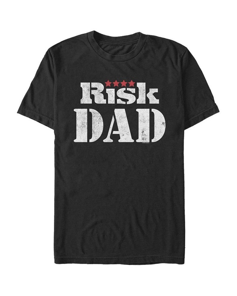 Men's Risk Dad Short Sleeve Crew T-shirt Black $14.35 T-Shirts