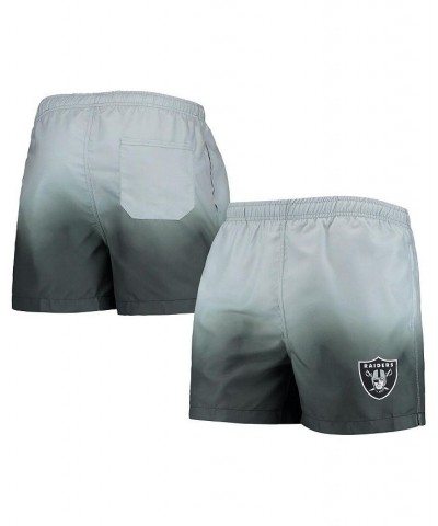 Men's Black, Las Vegas Raiders Dip-Dye Swim Shorts $26.31 Swimsuits