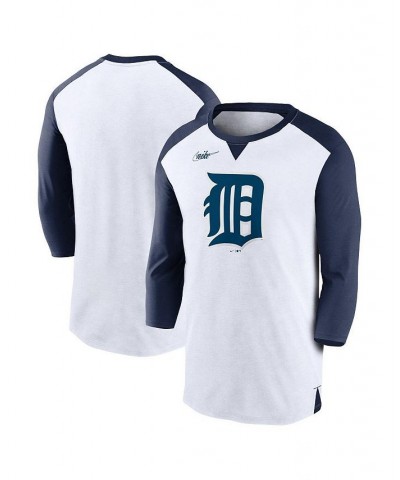 Men's White, Navy Detroit Tigers Rewind 3/4-Sleeve T-shirt $24.75 T-Shirts