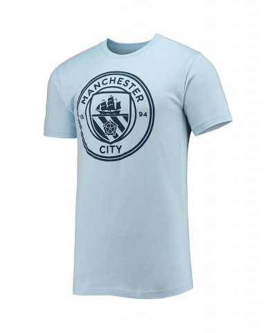 Men's Raheem Sterling Light Blue Manchester City Name and Number T-shirt $24.74 T-Shirts