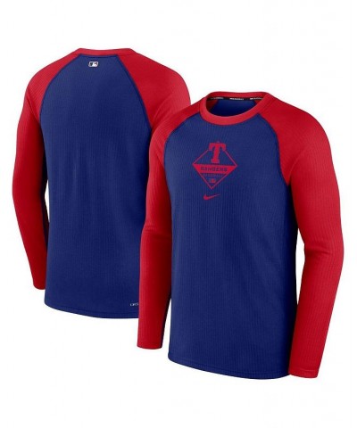 Men's Royal, Red Texas Rangers Game Authentic Collection Performance Raglan Long Sleeve T-shirt $20.91 T-Shirts