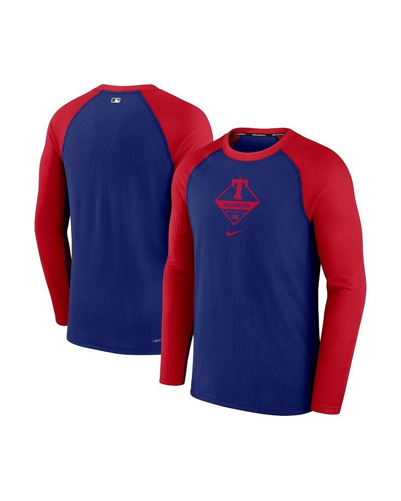 Men's Royal, Red Texas Rangers Game Authentic Collection Performance Raglan Long Sleeve T-shirt $20.91 T-Shirts