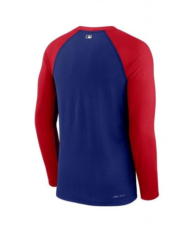 Men's Royal, Red Texas Rangers Game Authentic Collection Performance Raglan Long Sleeve T-shirt $20.91 T-Shirts