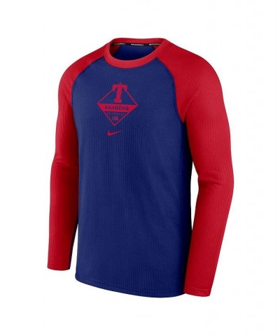 Men's Royal, Red Texas Rangers Game Authentic Collection Performance Raglan Long Sleeve T-shirt $20.91 T-Shirts