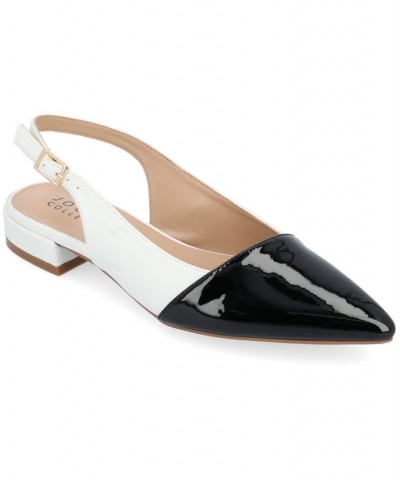 Women's Bertie Two-Tone Flat White $39.90 Shoes