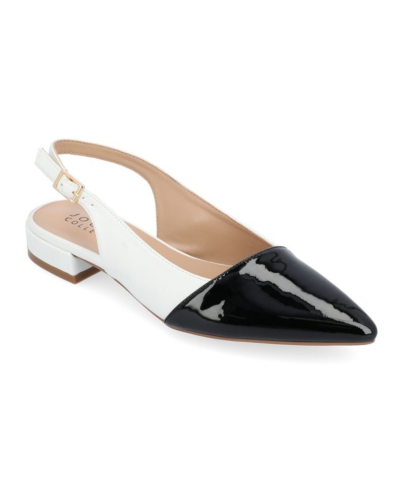 Women's Bertie Two-Tone Flat White $39.90 Shoes