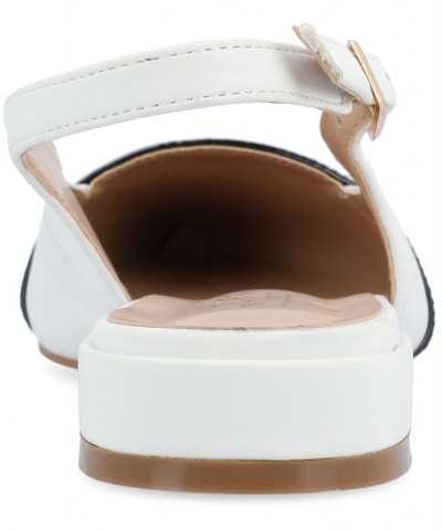 Women's Bertie Two-Tone Flat White $39.90 Shoes