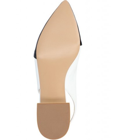 Women's Bertie Two-Tone Flat White $39.90 Shoes