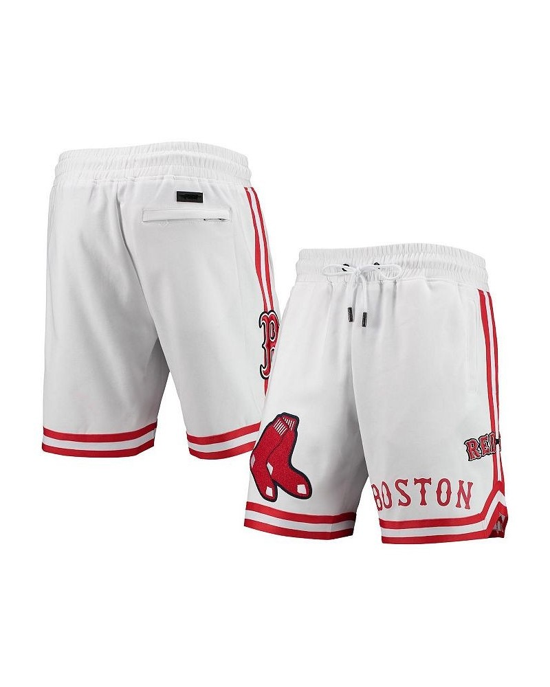 Men's White Boston Red Sox Team Logo Shorts $38.50 Shorts