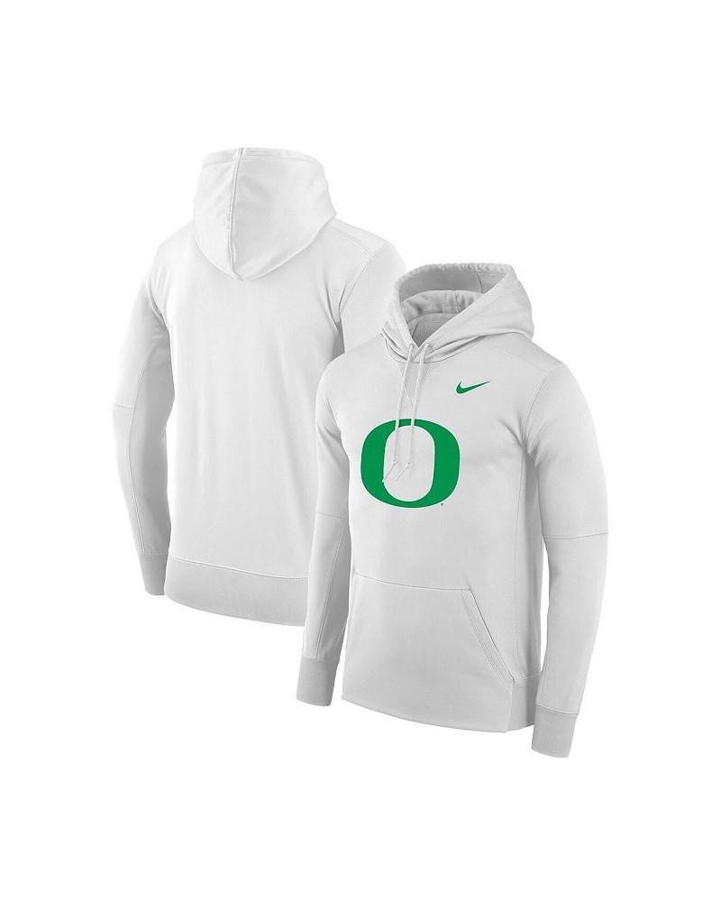 Men's White Oregon Ducks Performance Pullover Hoodie $39.60 Sweatshirt