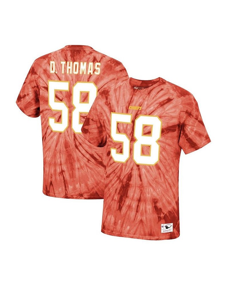 Men's Derrick Thomas Red Kansas City Chiefs Tie-Dye Retired Player Name and Number T-shirt $30.59 T-Shirts