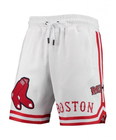 Men's White Boston Red Sox Team Logo Shorts $38.50 Shorts