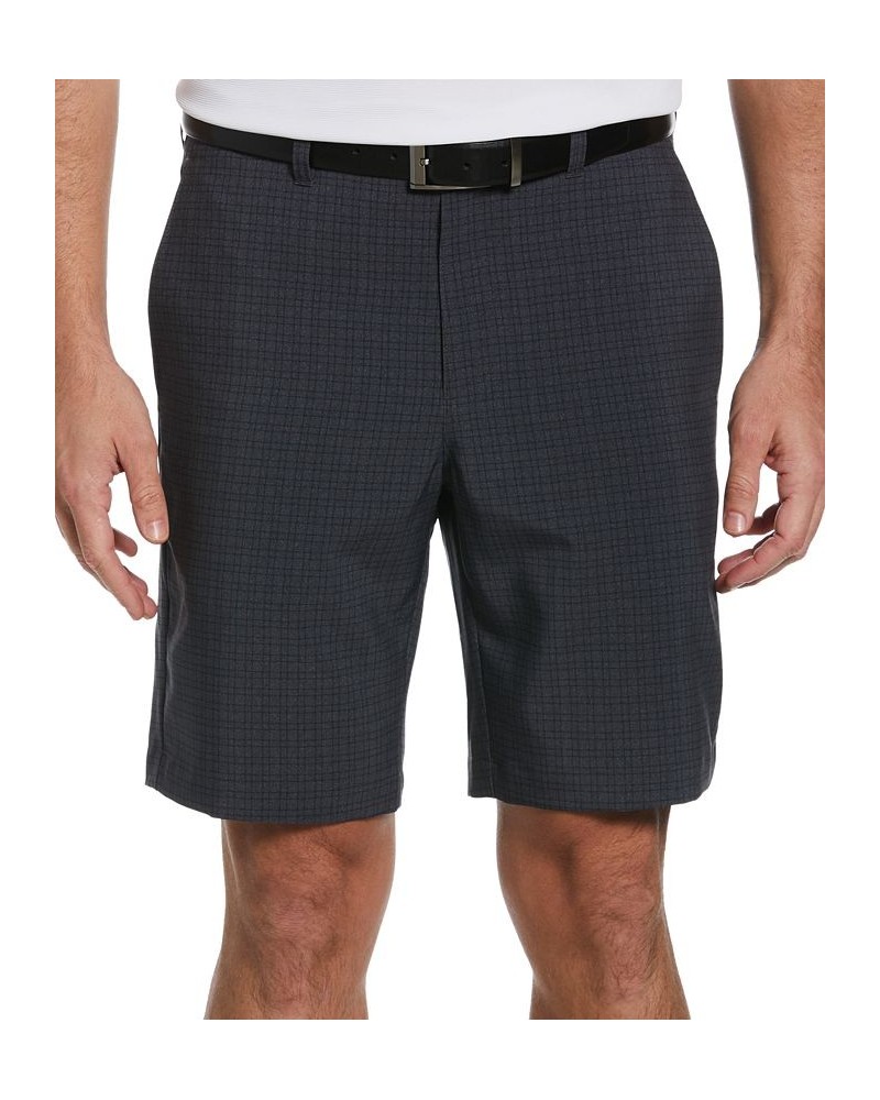 Men's Flat Front Mini Geo Print 9" Golf Shorts Black $22.32 Shorts