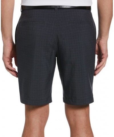 Men's Flat Front Mini Geo Print 9" Golf Shorts Black $22.32 Shorts