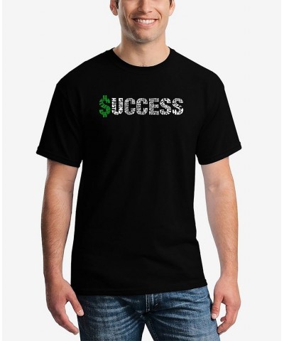 Men's Success Word Art Short Sleeve T-shirt Black $20.64 T-Shirts