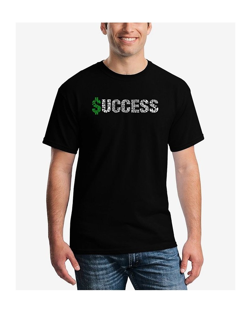 Men's Success Word Art Short Sleeve T-shirt Black $20.64 T-Shirts